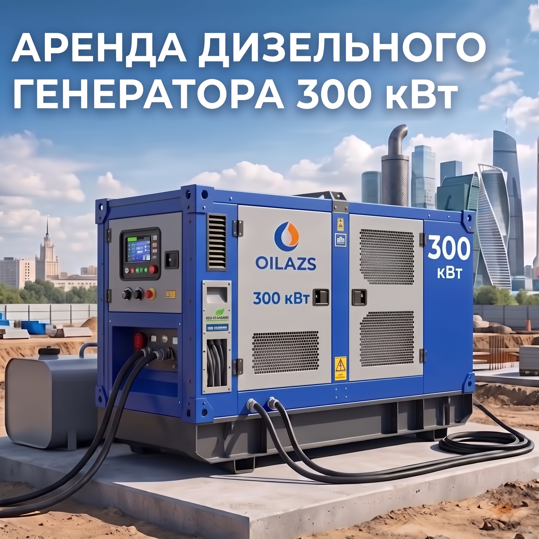 Аренда дизельного генератора 300 кВт